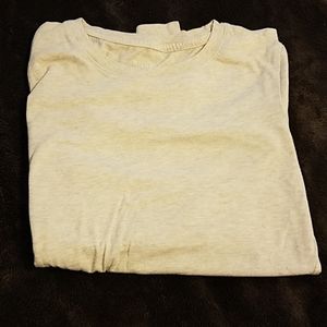 Long sleeved oatmeal colored shirt